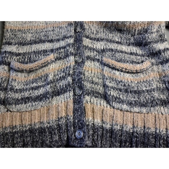 👚 Rachel Rachel Roy Women’s Knit Cardigan Sweater Multicolor Gray Tan Black M - Picture 8 of 12